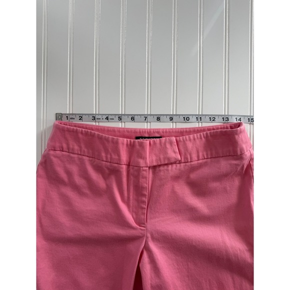 New York & Company Womens 8 Pink Cropped Capri Pants Cotton Stretch Pockets - Picture 4 of 9